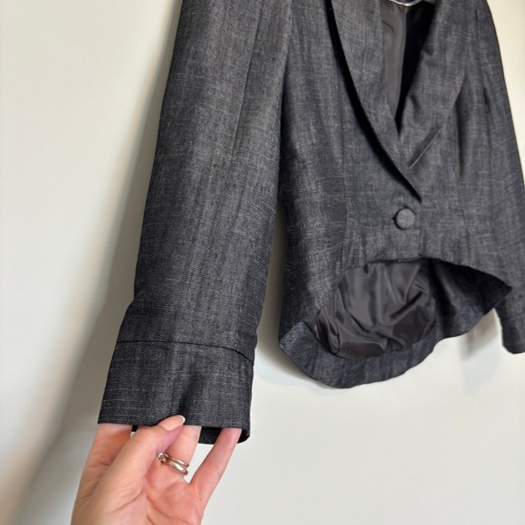 Urban Behavior Women's XS Blazer Retro Preppy Fitted Y2K Cropped Blazer Chic - Picture 2 of 10